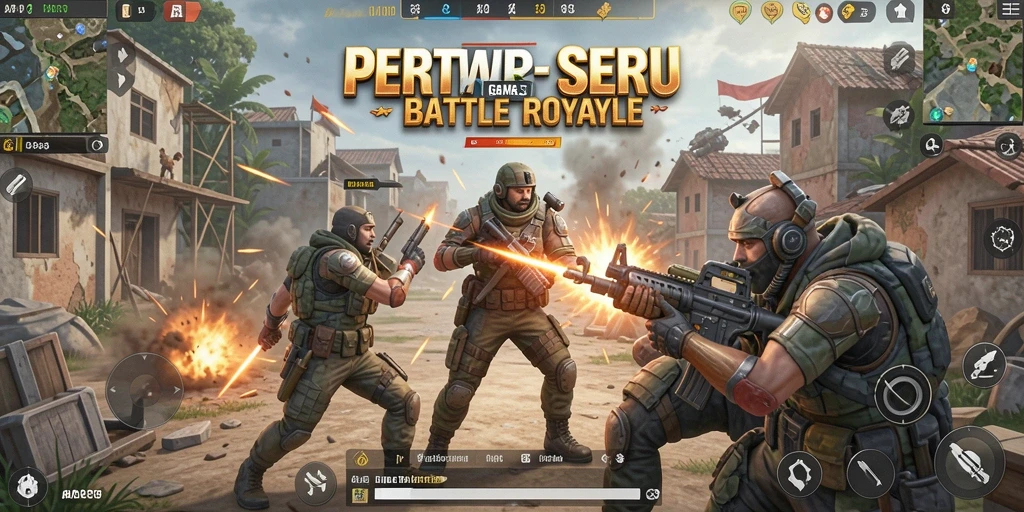 Tangkapan layar ABC33 menampilkan aksi seru di medan pertempuran Battle Royale.