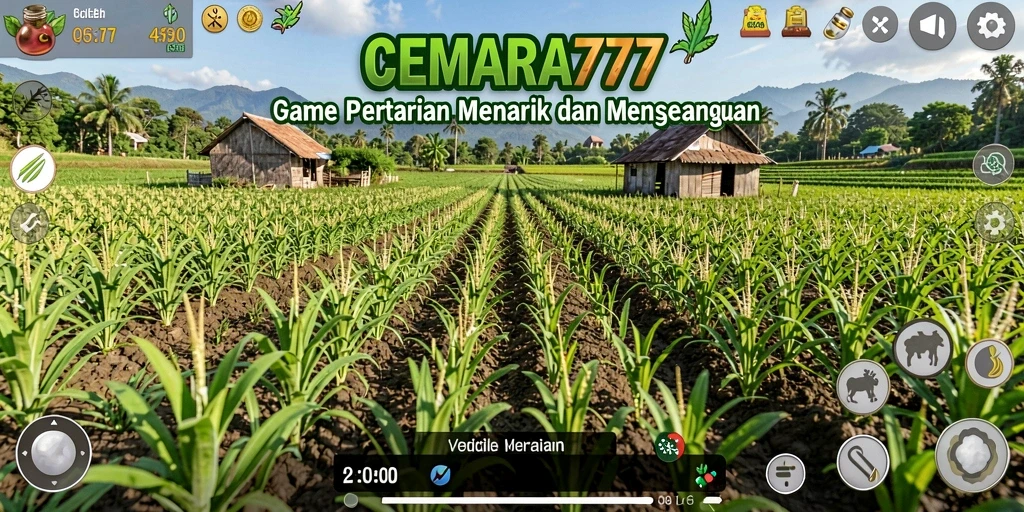 Screenshot menunjukkan aksi seru bertani di CEMARA777 dengan grafis yang menawan.