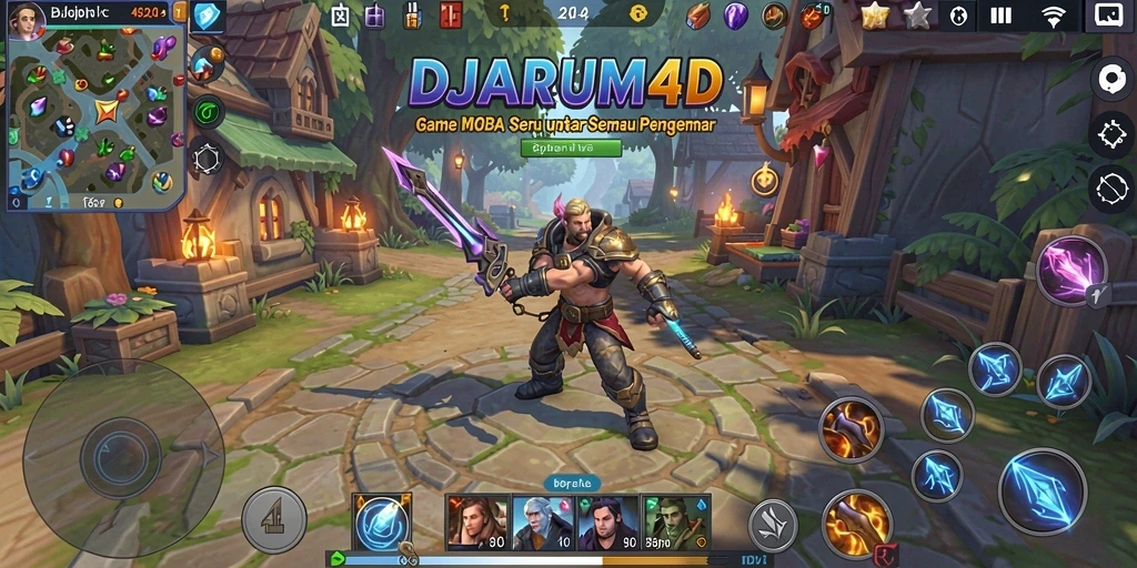 Tangkapan layar gameplay <strong>DJARUM4D</strong> yang menampilkan aksi pertempuran tim.