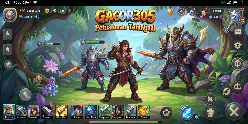 Screenshot game GACOR305 menampilkan aksi seru dalam pertarungan RPG.