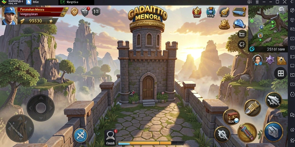 Screenshot GADAITOTO menampilkan aksi mendebarkan di medan perang Tower Defense.