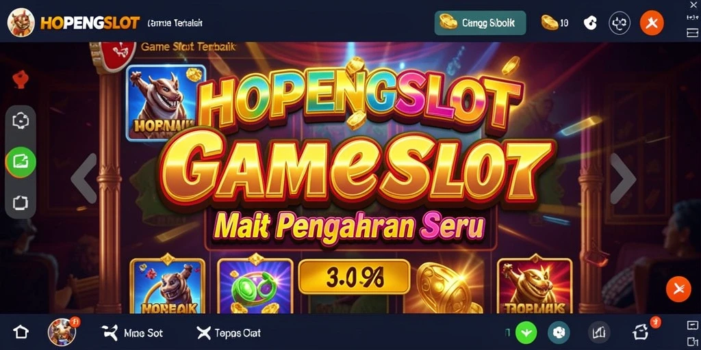 Tampilan gameplay menakjubkan di HOPENGSLOT dengan berbagai pilihan mesin Slot.