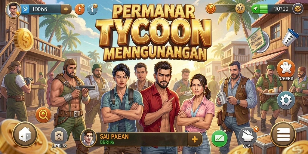 Screenshot utama ID66 menampilkan gameplay Tycoon yang menarik dan strategis.