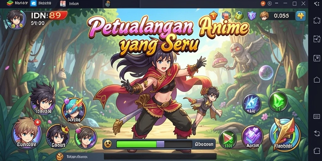 Tampilan gameplay menarik yang terinspirasi dari anime.