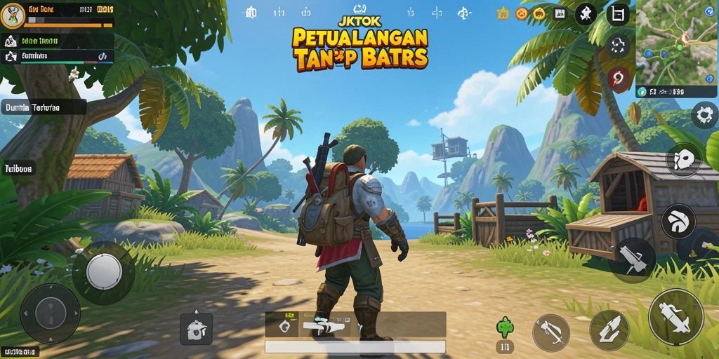 Screenshot utama JKTOK menampilkan aksi mendebarkan dalam dunia terbuka.