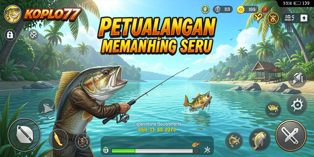 Screenshot KOPLO77 menampilkan gameplay memancing yang seru dan menantang.