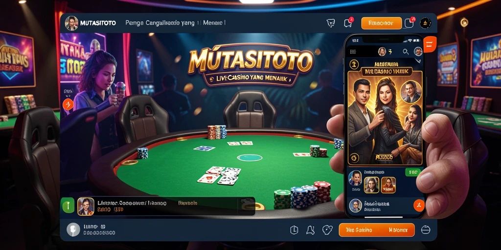 Tampilan gameplay Live Casino yang menarik di MUTASITOTO.