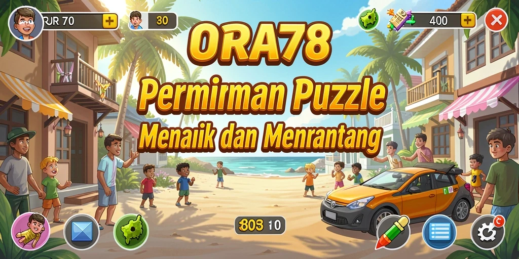 Tampilan gameplay ORA78 yang menantang dan colorful.