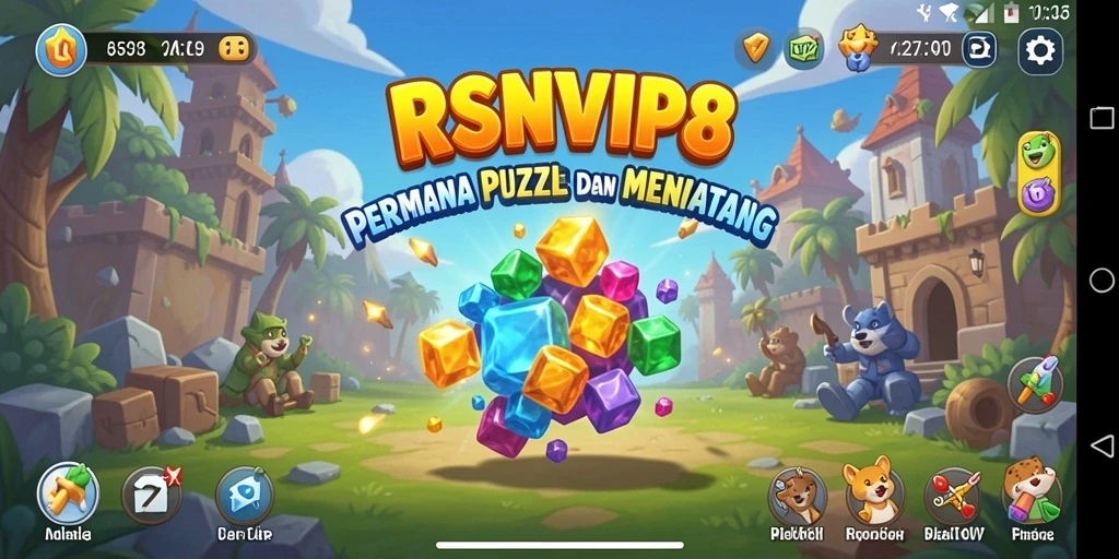 Tampilan seru gameplay Puzzle di RSNVIP8.