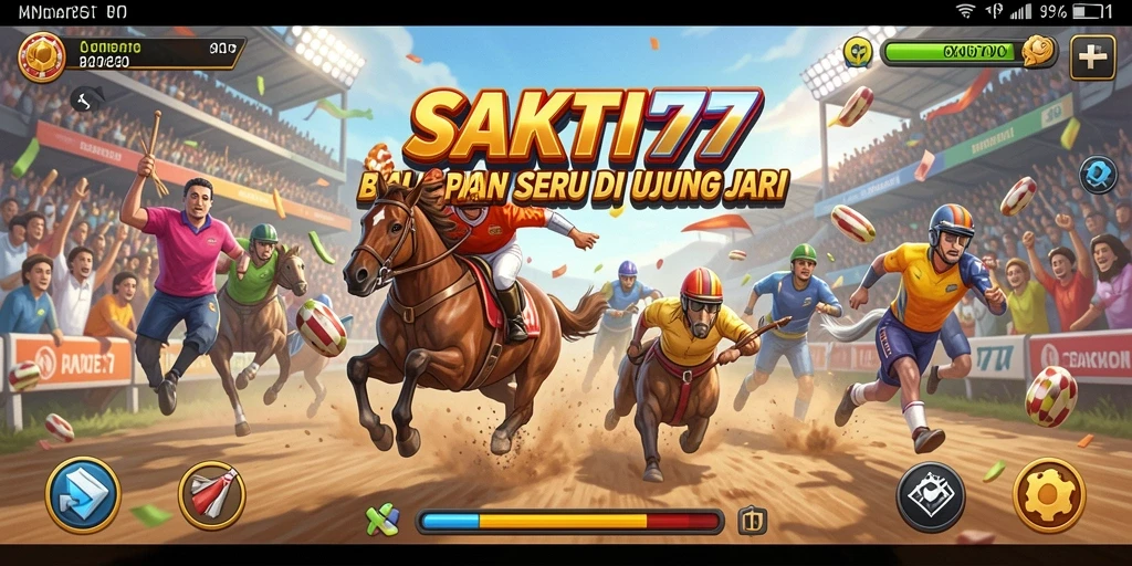 Screenshot utama SAKTI77 menunjukkan aksi balapan yang menegangkan.
