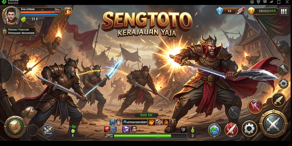 Tampilan gameplay SENGTOTO dengan strategi Tower Defense yang mendebarkan.