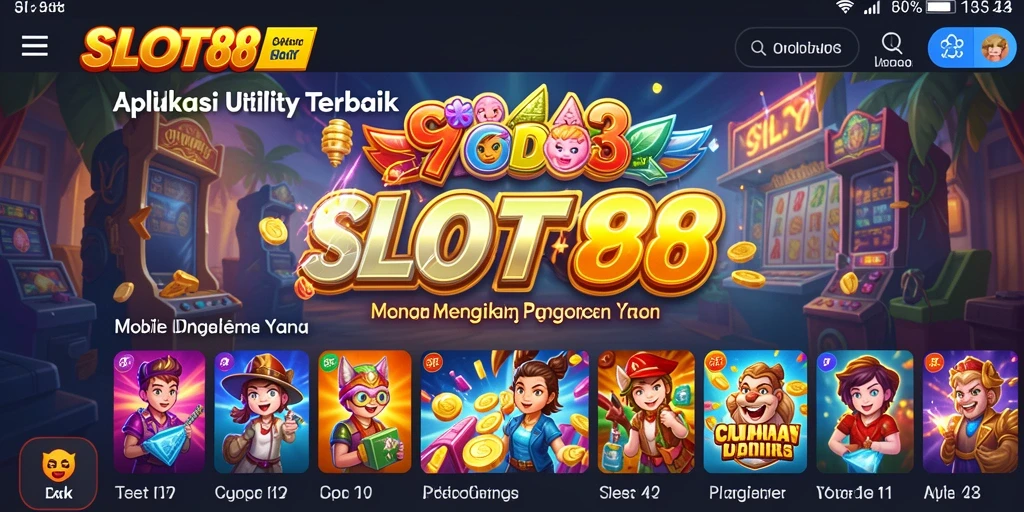 Tampilan antarmuka pengguna SLOT88 yang modern dan intuitif.
