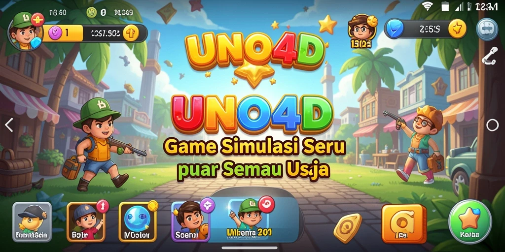 Screenshot tampilan gameplay simulasi UNO4D yang menarik.